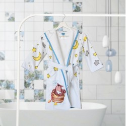 Детски халат Bear DF печат с качулка M